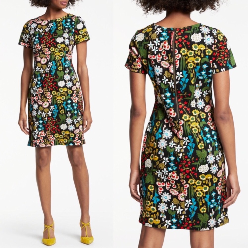 Boden Short Sleeve Floral Shift Dress